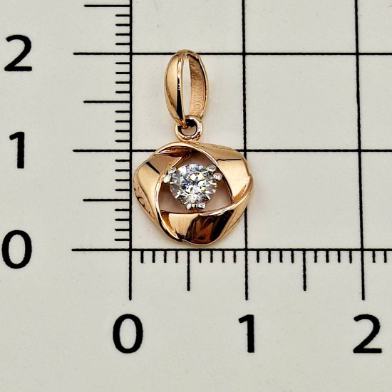 Изображение Золотой подвес с фианитом