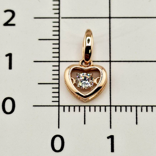 Изображение Золотая подвеска "Сердечко"