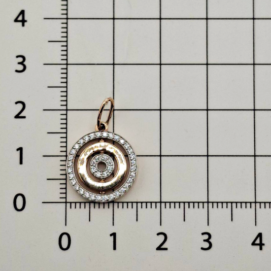 Изображение Золотая подвеска с фианитами