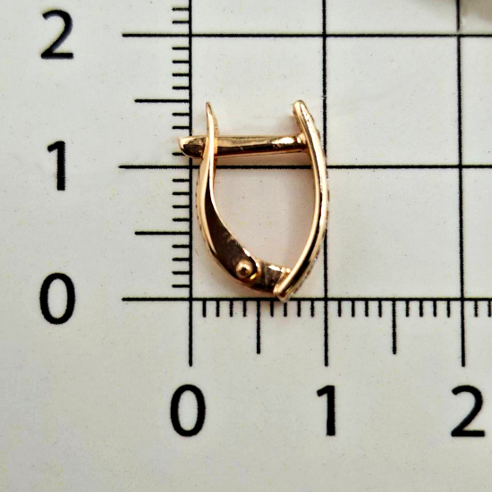 Изображение Золотые серьги с фианитами