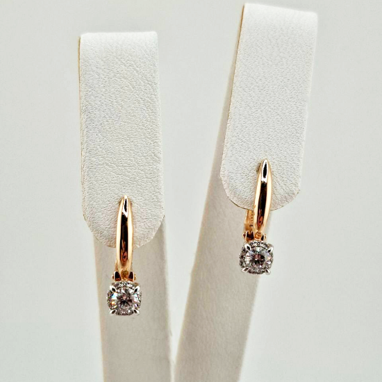 Изображение Золотые серьги 585 пробы