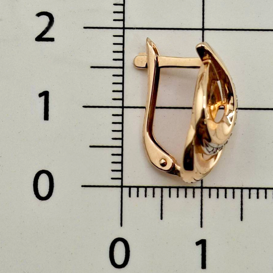 Изображение Золотые серьги с фианитами