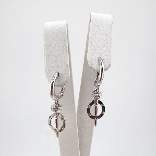 Изображение Серебряные серьги "Гвоздь"