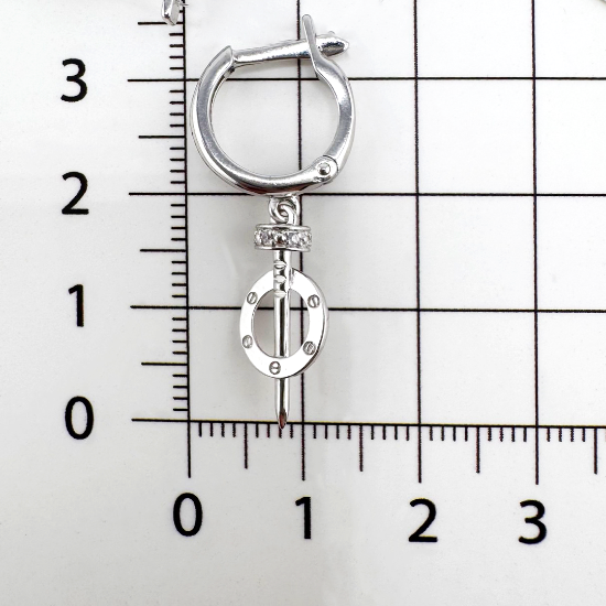 Изображение Серебряные серьги "Гвоздь"