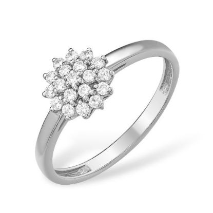 Изображение Серебряное кольцо с фианитами