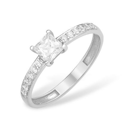 Изображение Серебряное кольцо с фианитами