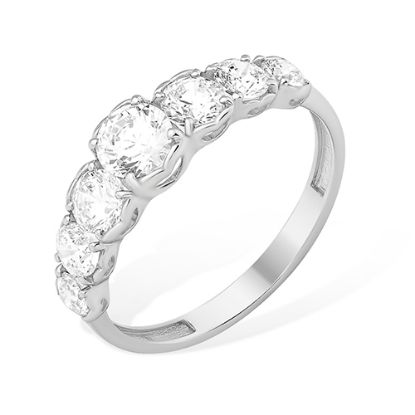 Изображение Серебряное кольцо с фианитами