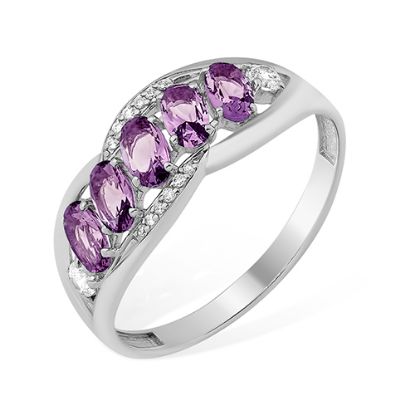 Изображение Серебряное кольцо с фианитами