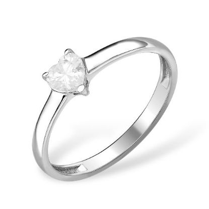 Изображение Серебряное кольцо с фианитом