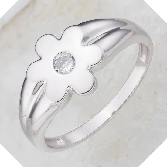 Изображение Серебряное кольцо с фианитами