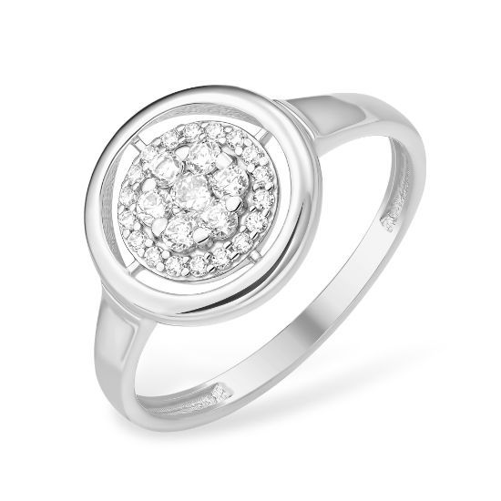 Изображение Серебряное кольцо с фианитами