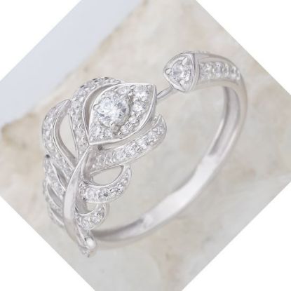 Изображение Серебряное кольцо с фианитами