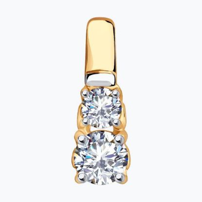 Изображение Золотой подвес с фианитами