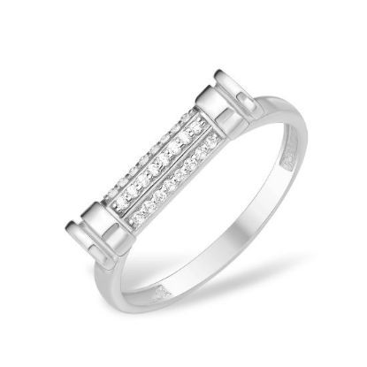 Изображение Серебряное кольцо с фианитами