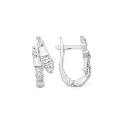 Изображение Серебряные серьги "Змейка"