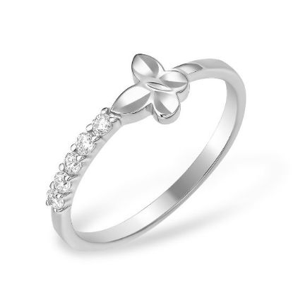 Изображение Серебряное кольцо "Бабочка"
