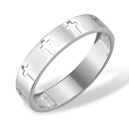 Изображение Кольцо серебряное с крестами