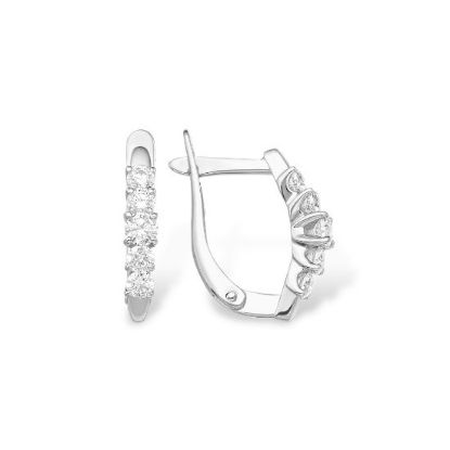 Изображение Серебряные серьги с фианитами