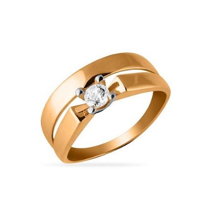 Изображение Золотое кольцо с фианитом