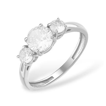 Изображение Серебряное кольцо с фианитами