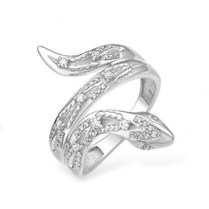 Изображение Серебряное кольцо «Змея»