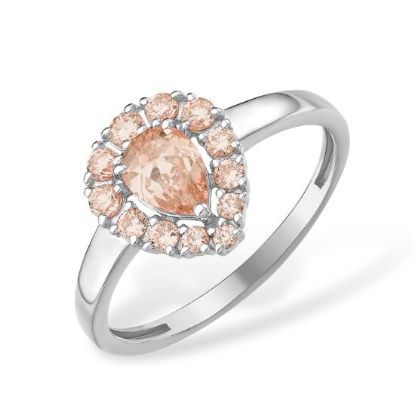 Изображение Серебряное кольцо с фианитами