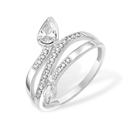 Изображение Серебряное кольцо с фианитами