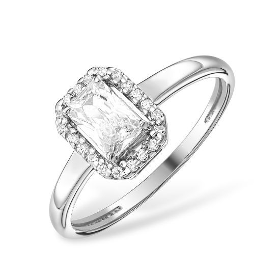 Изображение Серебряное кольцо с фианитами