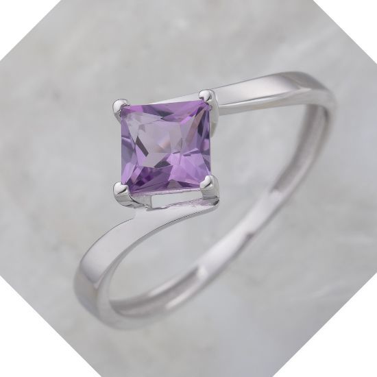 Изображение Серебряное кольцо с фианитом