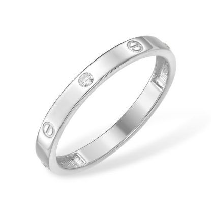 Изображение Серебряное кольцо с фианитами