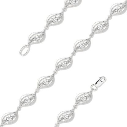 Изображение Серебряный браслет с фианитами