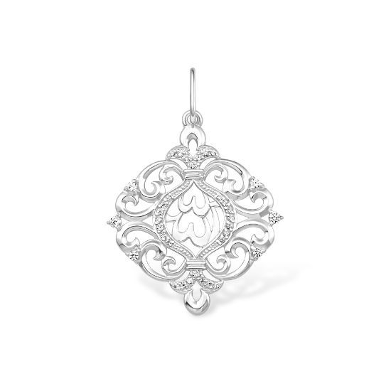 Изображение Серебряная подвеска с фианитами