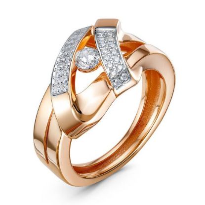 Изображение Золотое кольцо с бриллианитом