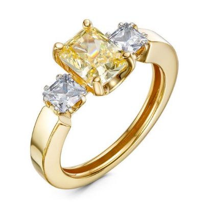Изображение Золотое кольцо с бриллианитом