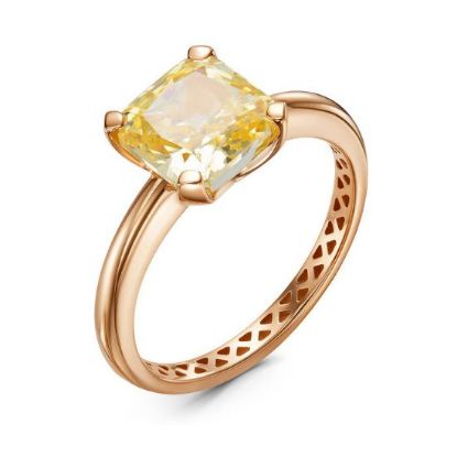 Изображение Золотое кольцо с бриллианитом