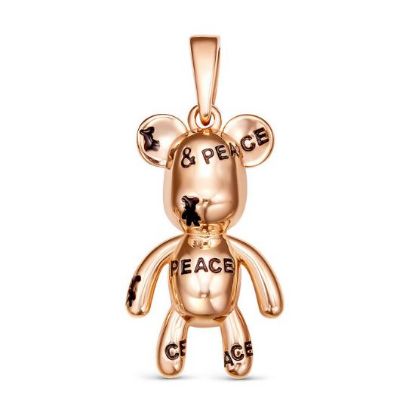 Изображение Золотая подвеска "Мишка"