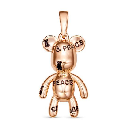 Изображение Золотая подвеска "Мишка"