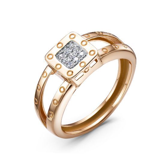 Изображение Золотое кольцо с фианитами