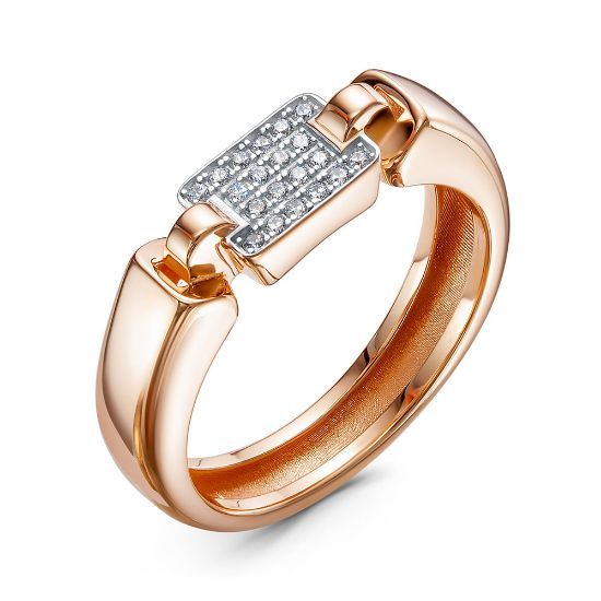 Изображение Золотое кольцо с фианитами