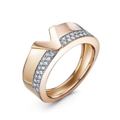 Изображение Золотое кольцо с фианитами