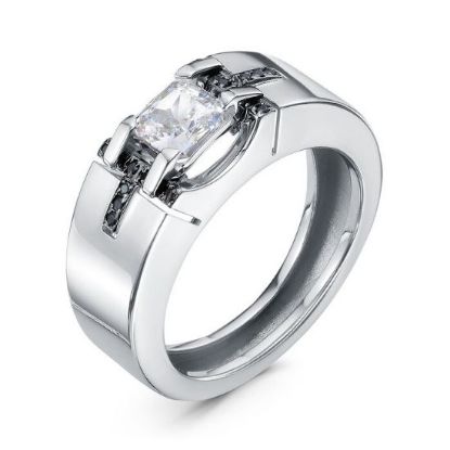 Изображение Золотое кольцо с бриллианитом