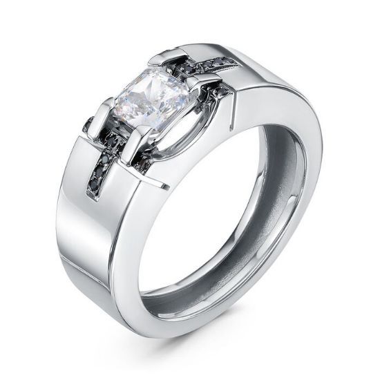 Изображение Золотое кольцо с бриллианитом