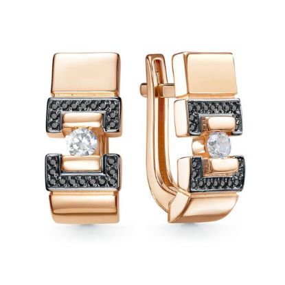 Изображение Золотые серьги с фианитами