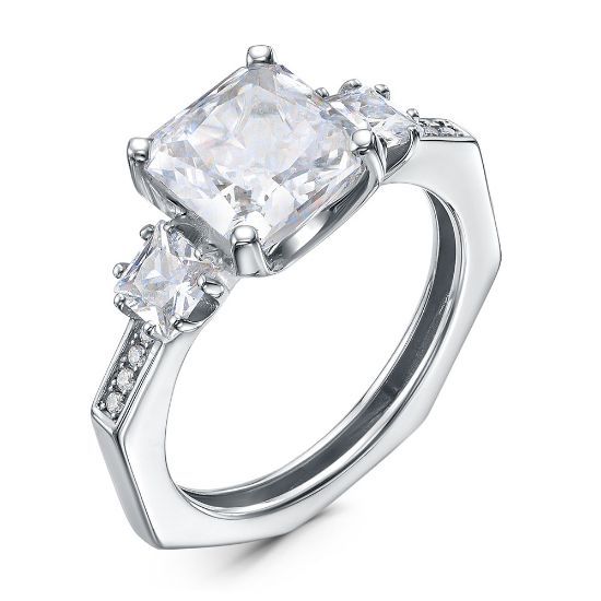 Изображение Серебряное кольцо с бриллианитом