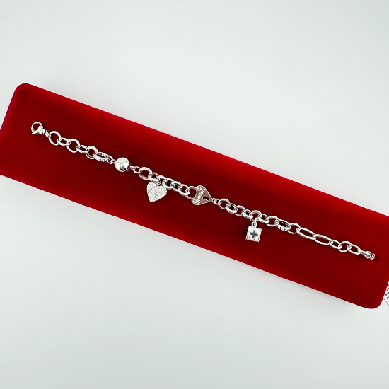 Изображение Серебряный браслет с фианитами