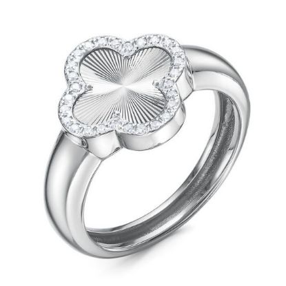 Изображение Серебряное кольцо "Клевер"