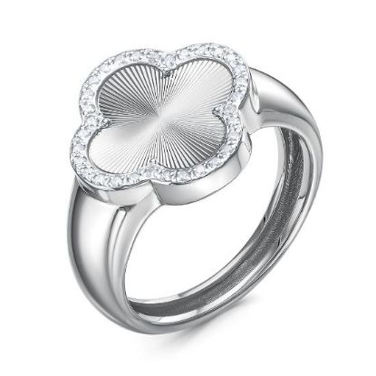 Изображение Серебряное кольцо "Клевер"