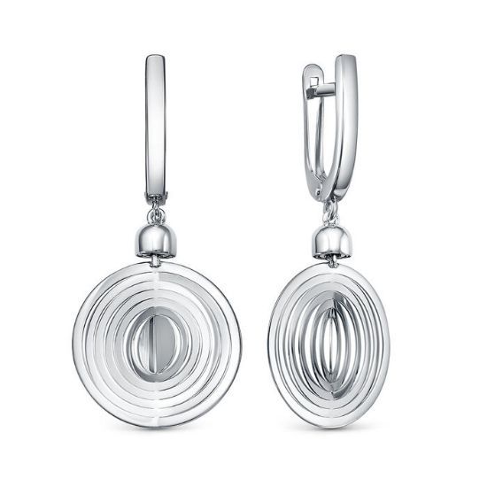 Изображение Серебряные серьги-подвески