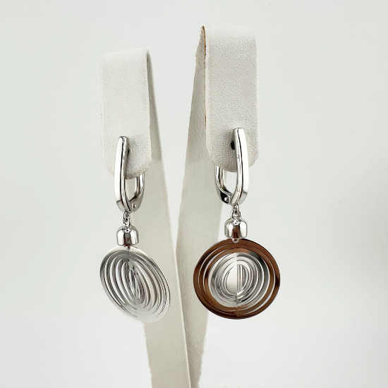 Изображение Серебряные серьги-подвески