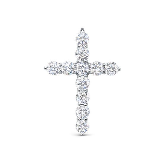 Изображение Серебряный крестик с фианитами